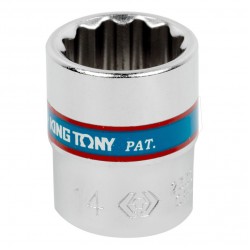Головка торцевая стандартная двенадцатигранная 1/4, 14 мм KING TONY 233014M