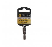 Насадка ER-93506H 1/4" DR 6-гранная 8мм (с держателем) ЭВРИКА 1/240