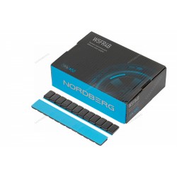 Грузики самоклеящиеся (12х5 г, L=14 см) Fe закругленные черные, 50 лент NORDBERG W5FR4B