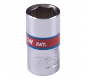 Головка торцевая стандартная шестигранная 1/4, 11/32, дюймовая KING TONY 233511S