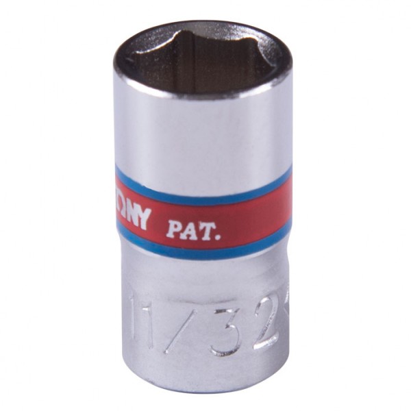 Головка торцевая стандартная шестигранная 1/4, 11/32, дюймовая KING TONY 233511S