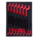 Набор накидных диэлектрических ключей, 7-24 мм, ложемент, 15 предметов KING TONY 9-12FVG15MRV