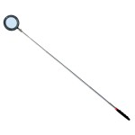 Смотровое круглое зеркало на телескопической рукоятке с подсветкой, 280-265 мм WDK-65452