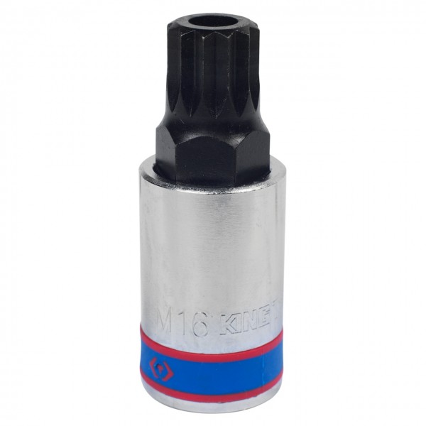 Насадка (бита) торцевая 1/2, Spline, M16, L = 66 мм, с отверстием KING TONY 402B16
