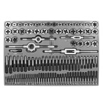 Набор метчиков и плашек М2-М18, 110 предметов, метрическая резьба WDK-DTM3110