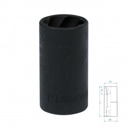 Головка для поврежденного крепежа 1/2, 19 мм KING TONY 9TD403-19M