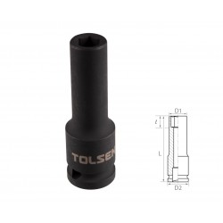 Головка торцевая ударная глубокая шестигранная 1/2, 10 мм TOLSEN TT18260
