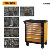 Набор инструментов ATHLETE в черной тележке, 189 предметов TOLSEN TT85412