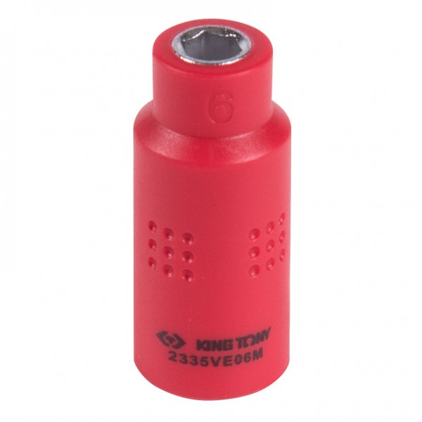 Головка торцевая диэлектрическая шестигранная 1/4, 6 мм KING TONY 2335VE06M