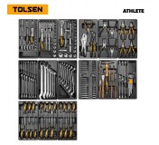 Набор инструментов ATHLETE для тележки, 15 ложементов, 189 предметов TOLSEN TT85412-189