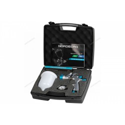 Краскопульт LVMP с верхним бачком, сопло 1,8 мм, пластиковый кейс NORDBERG NP7517