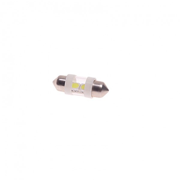 Автолампа C10W (SV8,5) 2 SMD 5050 WHITE 6000K 31мм 40лм   12V MEGAPOWER /10 /100 M-85171W