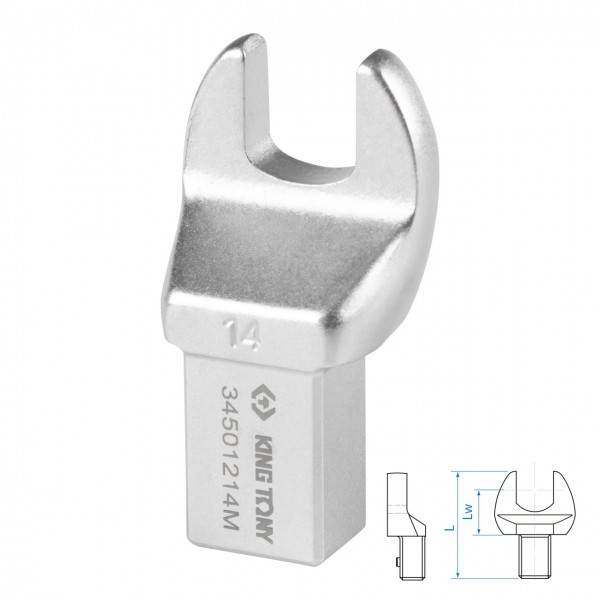 Насадка рожковая серии FIT, 14 мм, 14х18 мм KING TONY 34501214M