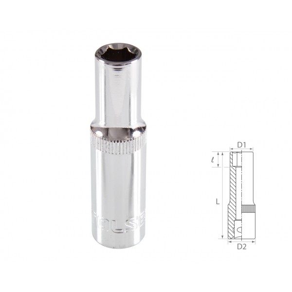 Головка торцевая глубокая шестигранная 3/8, 11 мм TOLSEN TT16361