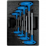 Набор L-образных ключей Hex, ложемент, 8 предметов KING TONY 9-22108MR