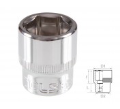 Головка торцевая стандартная шестигранная 3/8, 18 мм TOLSEN TT16318