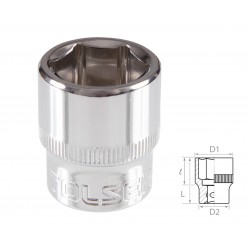 Головка торцевая стандартная шестигранная 3/8, 18 мм TOLSEN TT16318