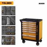Набор инструментов BOXER в черной тележке, 157 предметов TOLSEN TT85415