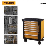 Набор инструментов BOXER в черной тележке, 157 предметов TOLSEN TT85415
