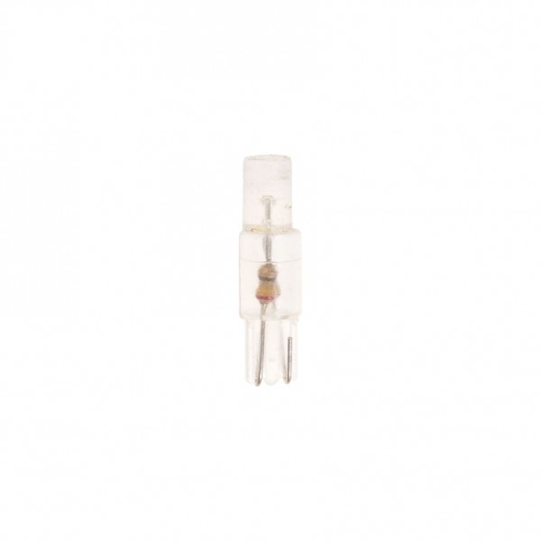 Автолампа T5 (W2*4.6d) 1 LED FLAT WHITE 6000K 7лм   12V MEGAPOWER /10 /100 M-50112W