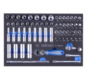 Набор торцевых головок 1/4 с принадлежностями,  65 предметов KING TONY 9-2565MRV