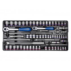 Набор торцевых головок 1/2 ;3/8 с принадлежностями, 70 предметов king tony 9-7069cr