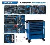 Набор инструментов 325 предметов, BOARD, в синей тележке KING TONY 9G38-325MRVB
