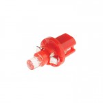 Автолампа T5 (W2*4.6d с патроном B8.5d) 1 LED CONE  RED 4лм   12V MEGAPOWER /10 /100 M-50212R