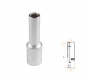 Головка торцевая глубокая шестигранная 1/2, 10 мм AFFIX AF00140010