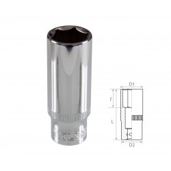 Головка торцевая глубокая шестигранная 3/8, 19 мм TOLSEN TT16369