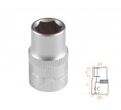 Головка торцевая стандартная шестигранная 3/8, 10 мм AFFIX AF00030010