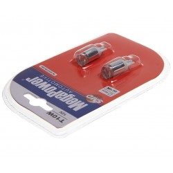 Автолампа T10W (W2,1x9,5d) 1 SMD CREE WHITE блистер (2 шт) 6000K 120лм   12V MEGAPOWER /1/10/100