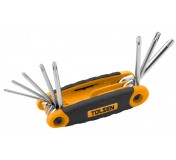 Набор Torx, T9H-T40H, с отверстием, складной, 8 предметов TOLSEN TT20069
