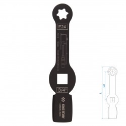 Ключ для тормозных суппортов грузовых автомобилей E24, 3/4, ударный KING TONY 10B0B-E24