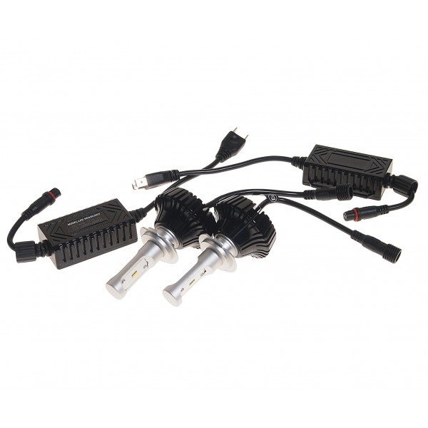Автолампа H7 BRIGHT WHITE 6 SMD 6200K с блоком (2шт) 12-24V 6000лм MEGAPOWER /1/10 M-58722