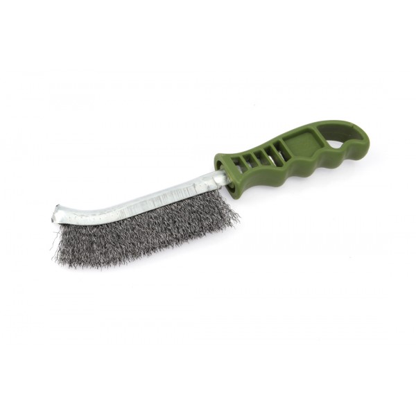 Щётка с пластиковой рукояткой, стальная щетина 270211