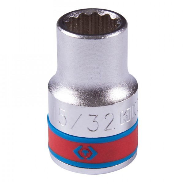 Головка торцевая стандартная двенадцатигранная 1/2, 15/32, дюймовая KING TONY 433015S