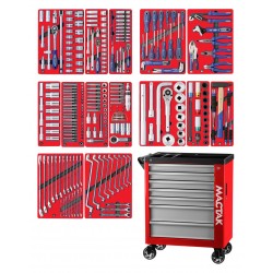 Набор инструментов ПРОФИ в красной тележке, 299 предметов МАСТАК 50-07299R