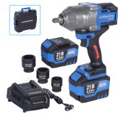 Гайковерт аккумуляторный, 1/2", 21 В, 1500 Нм, 2 аккумулятора 6 A и зарядное устройство, в кейсе NORDBERG NE806K-1/2