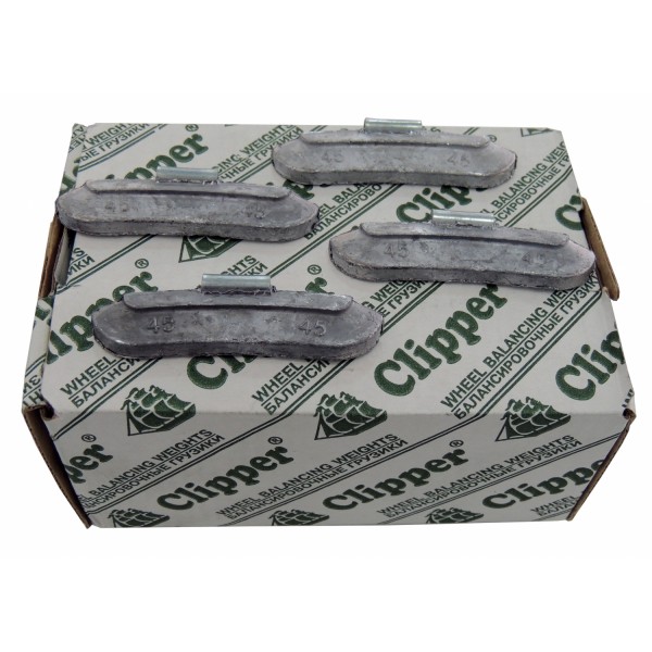 Грузики балансировочные для стальных дисков 45 г, 50 шт. CLIPPER 0245