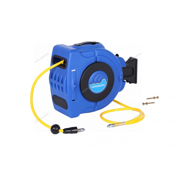 Шланг воздушный на катушке ПВХ диам. 10x16мм 25+2 м (27 м) NORDBERG HR1025HPVC