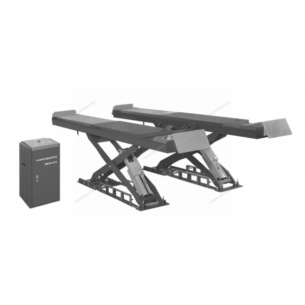 Подъемник ножничный для сход-развала 4,5 тонн 380В (серый) NORDBERG N634-4,5G_380_H