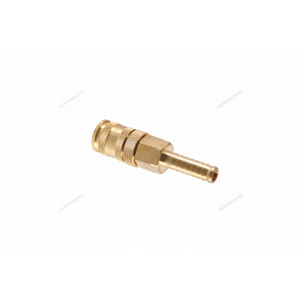 Разъем "мама" быстросъемный - елочка диам. 10 мм, латунь NORDBERG NPF10B