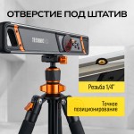 Уровень-угломер электронный с лазером и магнитами TECHNICOM , 2 дисплея, боковой и верхний, автокалибровка, автоотключение, 40 см TC-LA907