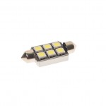 Автолампа C5W (SV8,5) 6 SMD 5050 WHITE 6000K 39мм 120лм  24V MEGAPOWER /10 /100 M-70234W-24