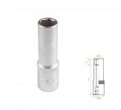 Головка торцевая глубокая шестигранная 1/2, 13 мм AFFIX AF00140013