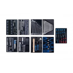 KING TONY Набор инструментов для тележки, 9 ложементов, 161 предмет