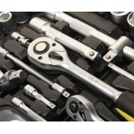 Набор инструмента  1/4"&1/2"DR 6-гранный 61 предмет ЭВРИКА 1/3 ER-80061