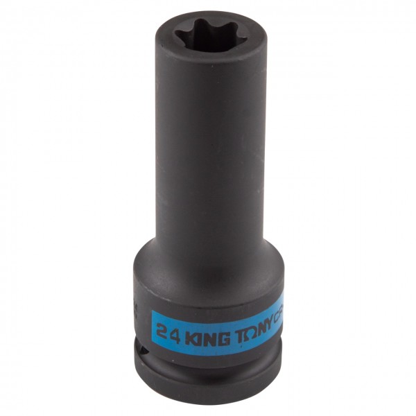 Головка торцевая ударная глубокая TORX Е-стандарт 3/4, E24, L = 110 мм KING TONY 647524M