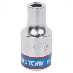Головка торцевая стандартная шестигранная 1/4, 4 мм KING TONY 233504M